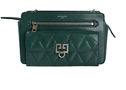 Front Pocket Crossbody Bag,Leather,Green,MB0178,DB,4